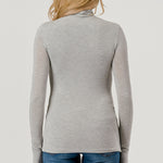 Double Layered Baby Hacci Turtleneck - grey, womens top collection