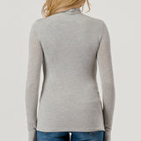 Double Layered Baby Hacci Turtleneck - grey, womens top collection