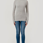 Double Layered Baby Hacci Turtleneck - grey, womens top collection