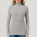 Double Layered Baby Hacci Turtleneck - grey, womens top collection