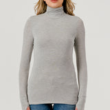Double Layered Baby Hacci Turtleneck - grey, womens top collection