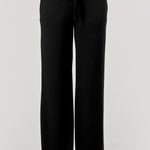 Brushed Fleece Drawstring Pant - black, womens sweatpants/matching set collection