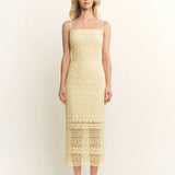 Lace Pencil Midi Dress