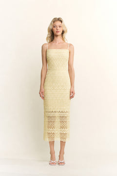 Lace Pencil Midi Dress