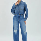 Crop Denim Shirt