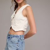 Hidden - Rivet Embroidery Relaxed Short