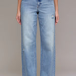 Hidden - Mid Rise Dad Jean - medium denim, women's jean collection 