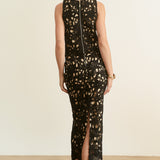 Crochet Top And Midi Skirt - Black, Women's Matching Sets Collection