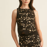 Crochet Top And Midi Skirt - Black, Women's Matching Sets Collection