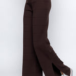 High Waisted Long Pant - Brown, Women's Pants Collection