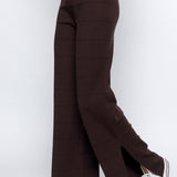 High Waisted Long Pant - Brown, Women's Pants Collection