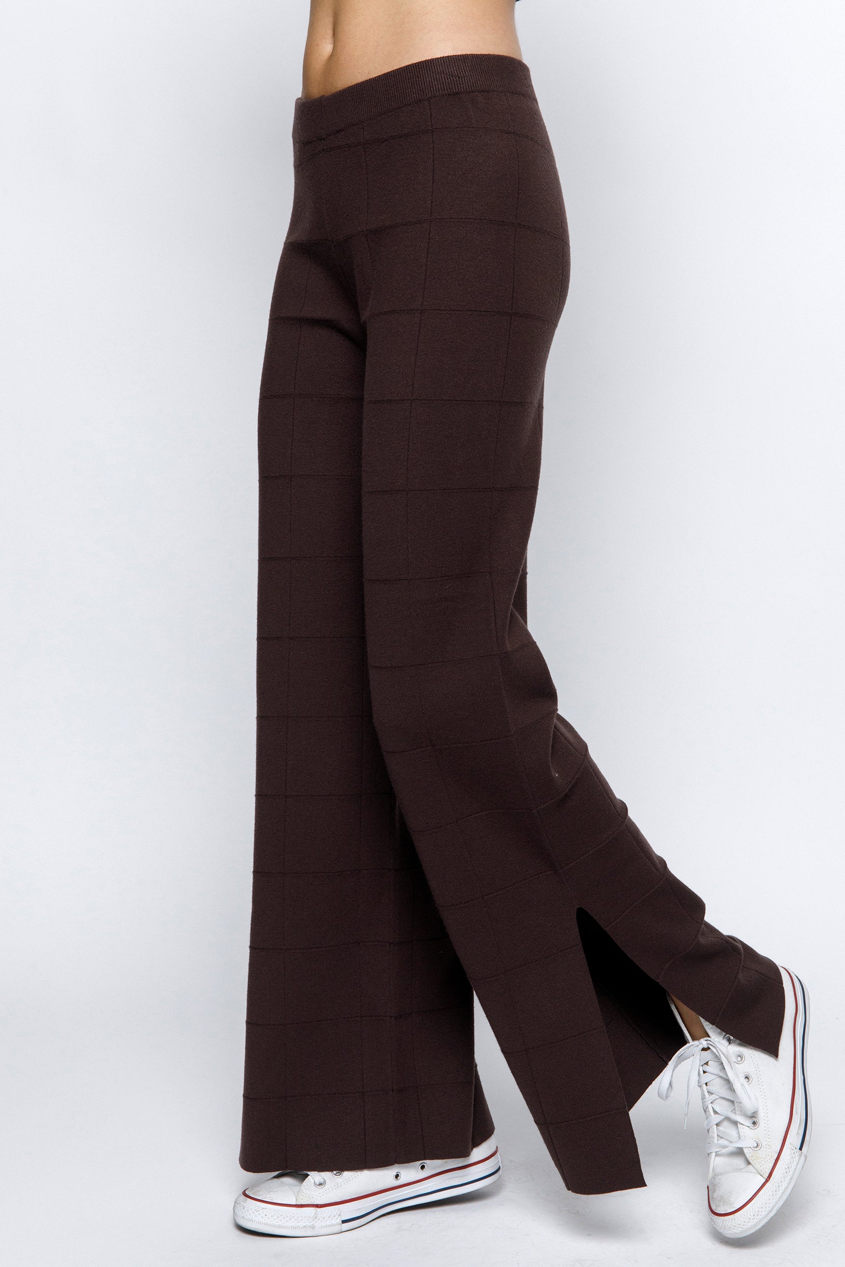 High Waisted Long Pant - Brown, Women's Pants Collection