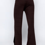 High Waisted Long Pant - Brown, Women's Pants Collection