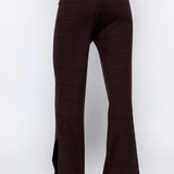 High Waisted Long Pant - Brown, Women's Pants Collection