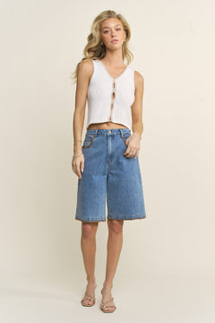 Stitch Detail Bermuda Short