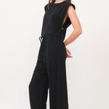 Shoulder Pad Linen Top and Pant Set