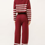 Knit Sweater And Wide Leg Pant Set