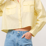 Cropped Button Down Top