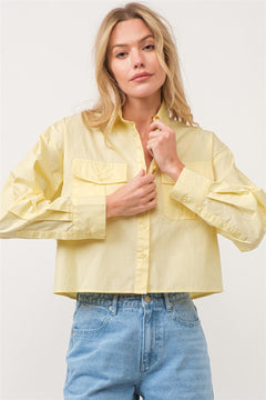 Cropped Button Down Top