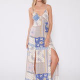 Paisley Print Tie Back Maxi