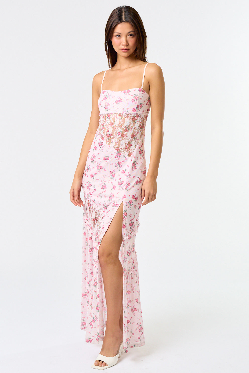 Lace Maxi Dress - Blush/Multicolor, Women's Dresses Collection