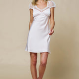 Satin Mixed Back Cutout Mini Dress