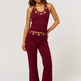 Grommet Bootcut Sweater Pant