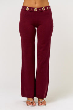 Grommet Bootcut Sweater Pant