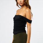 Off Shoulder Corset Top - black, womens top collection