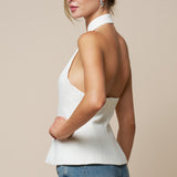 Clasp Detail Halter Top