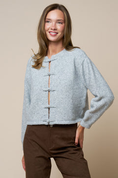 Hook & Loop Closure Cardigan