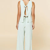 Sleeveless Back Tie Top
