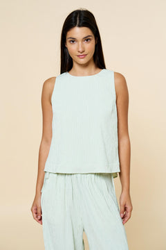Sleeveless Back Tie Top