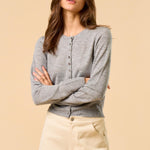 Button Down Cardigan - grey, womens cardigan collection