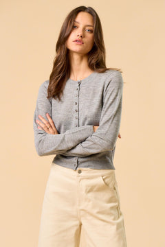 Button Down Cardigan - grey, womens cardigan collection