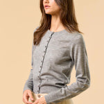 Button Down Cardigan - grey, womens cardigan collection