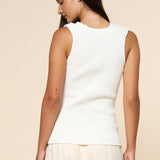 Cutout Detail Knit Tank