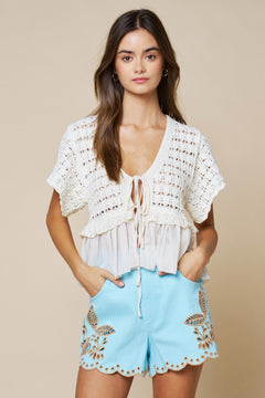 Tie Front Sweater Top