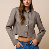 Plaid Gold Button Down Jacket