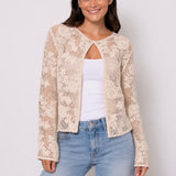 One Button Sequin Cardigan
