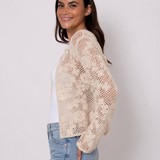 One Button Sequin Cardigan