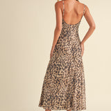 Printed Mesh Maxi Dress