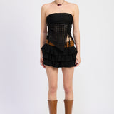Asymmetrical Tube Top - Black, Women's Tops Collection