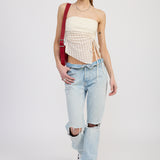 Asymmetrical Tube Top - Ivory, Women's Tops Collection