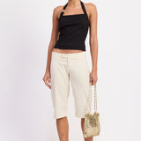 Hardware Halter Top - black, womens top collection