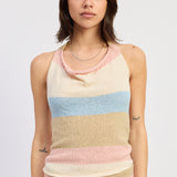 Cowl Neck Halter Top