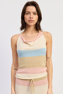 Cowl Neck Halter Top