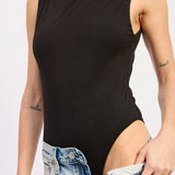 Boat Neck Bodysuit With Back Trim Detail