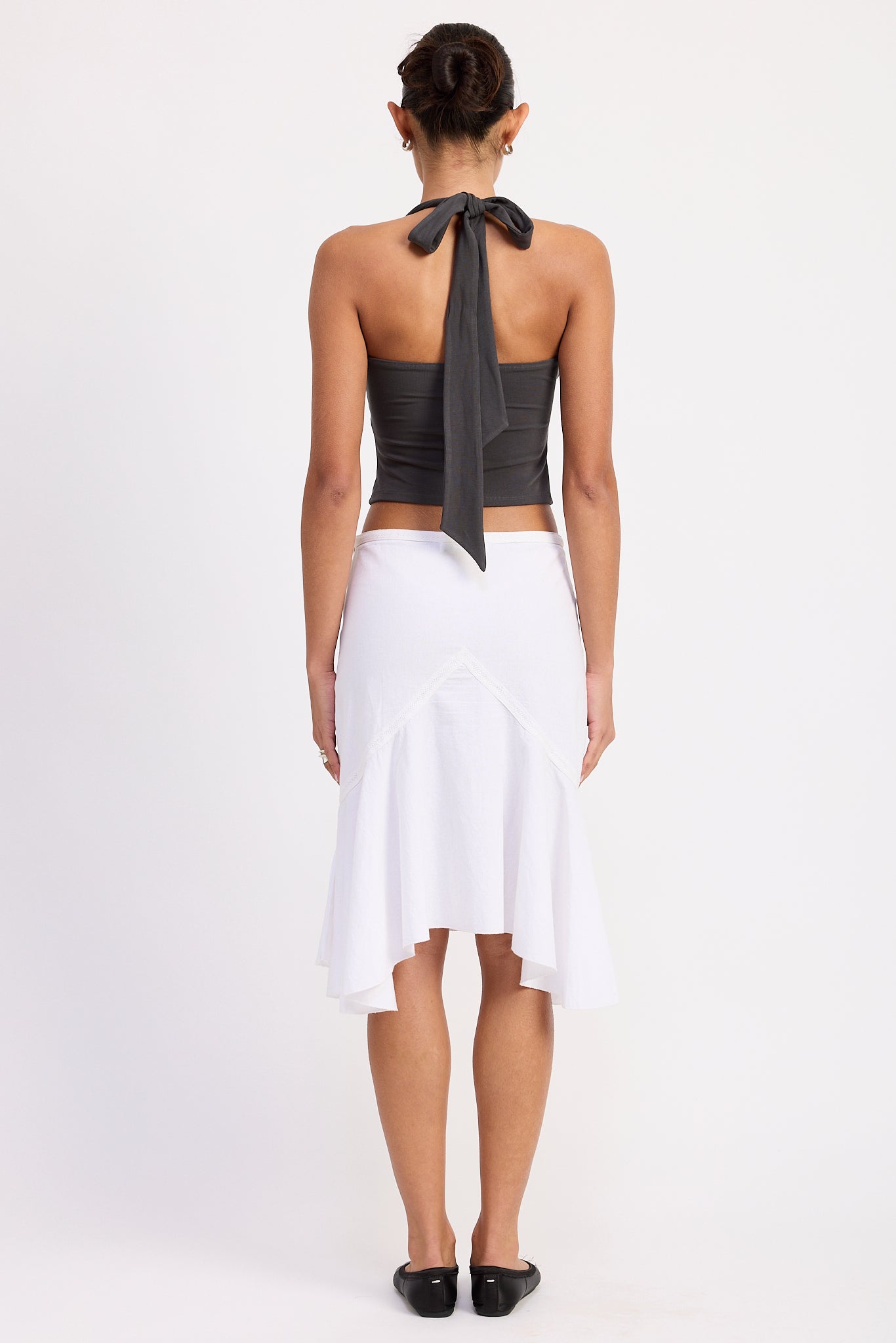 Buckle Halter Top - Charcoal, Women's Tops Collection