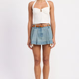 Buckle Halter Top - Ivory, Women's Tops Collection